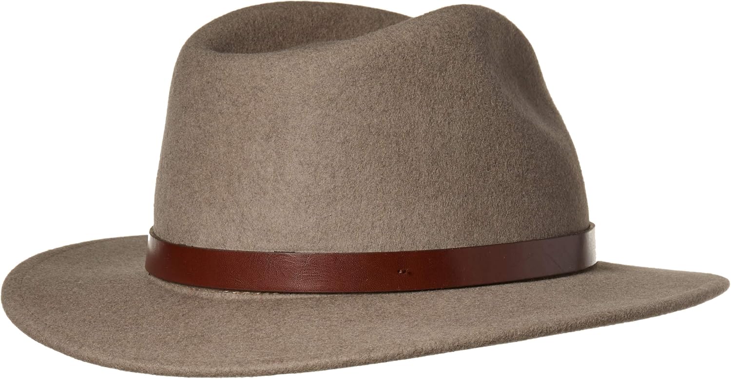 Brixton Men's Messer Medium Brim Felt Fedora Hat