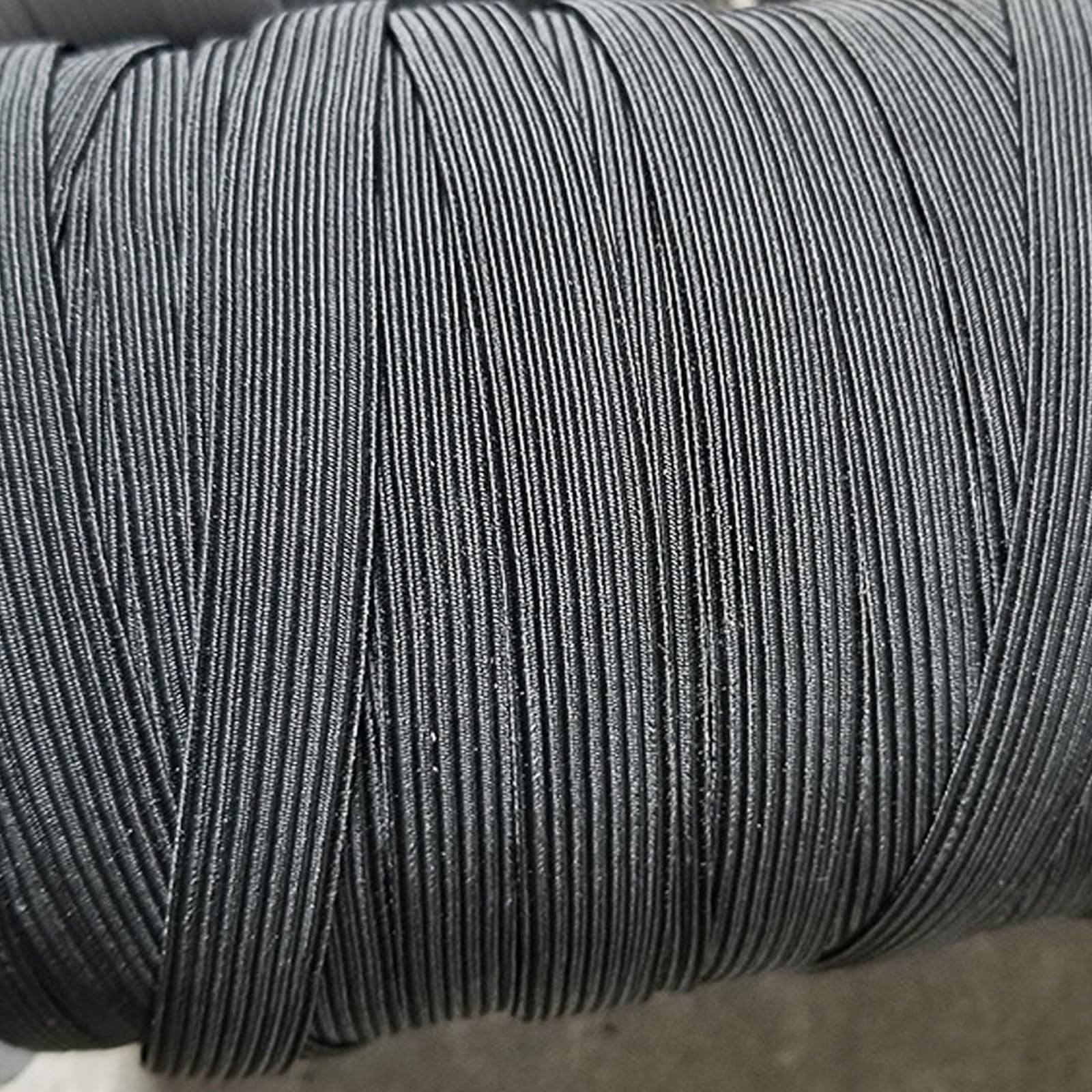 Cinta elástica de 10 mm x 73 m, para costura, color negro, 1 cm, poliéster, goma, cinta elástica para coser y para el hogar, manualidades