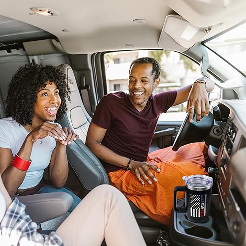 Miniatura 3 de PERRIFIC Vaso de 40 onzas con asa y tapa con popote a prueba de fugas  Best Dad Ever Christmas Birthday Gifts for Dad Father's Day  Vaso de acero