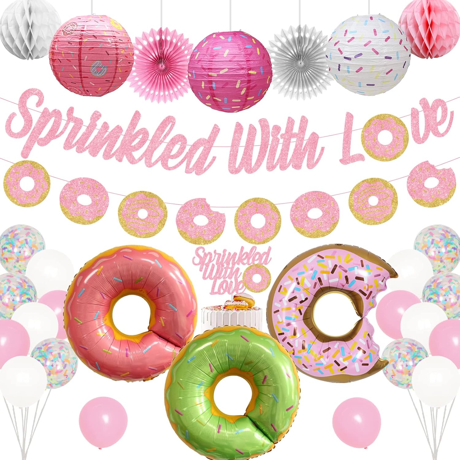 Donut Baby Shower Decorations for Girl, Baby Sprinkle