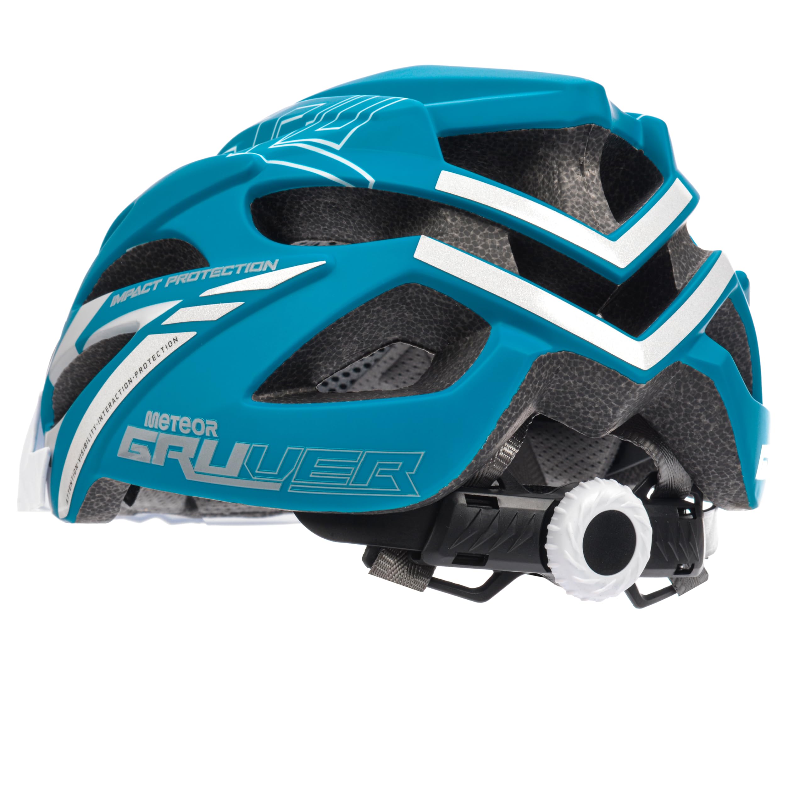 meteor Casco Bici Ideale per Giovani e Adulti Caschi Perfetto per Downhill Enduro Ciclismo MTB Scooter Ideale per Tutte Le Forme di attività in Bicicletta Gruver