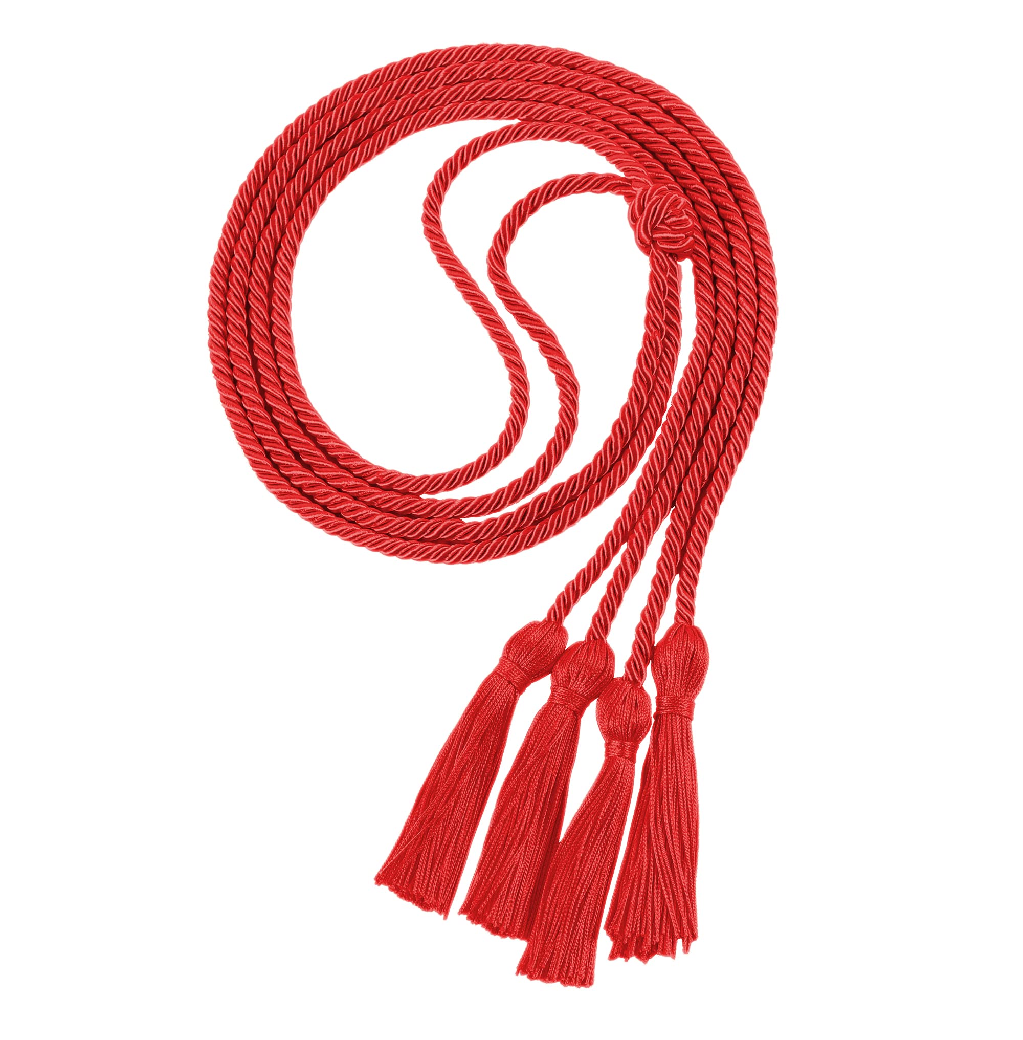 Double Graduation Honor Cords, 68" Long,Red
