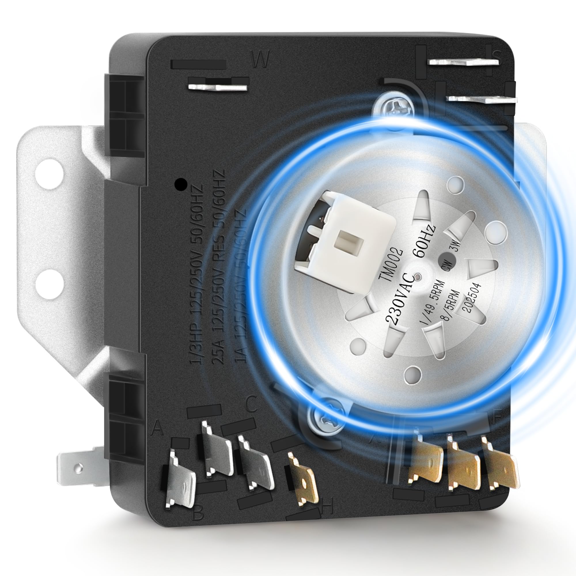 Temporizador de secadora W10185982 compatible con temporizador de secadora Whirlpool 7MWED1800EM0, YWED5200VQ1, WGD4800XQ0, repuesto OEM para W10185982, PS11749831, WPW10185982VP, 1 año de