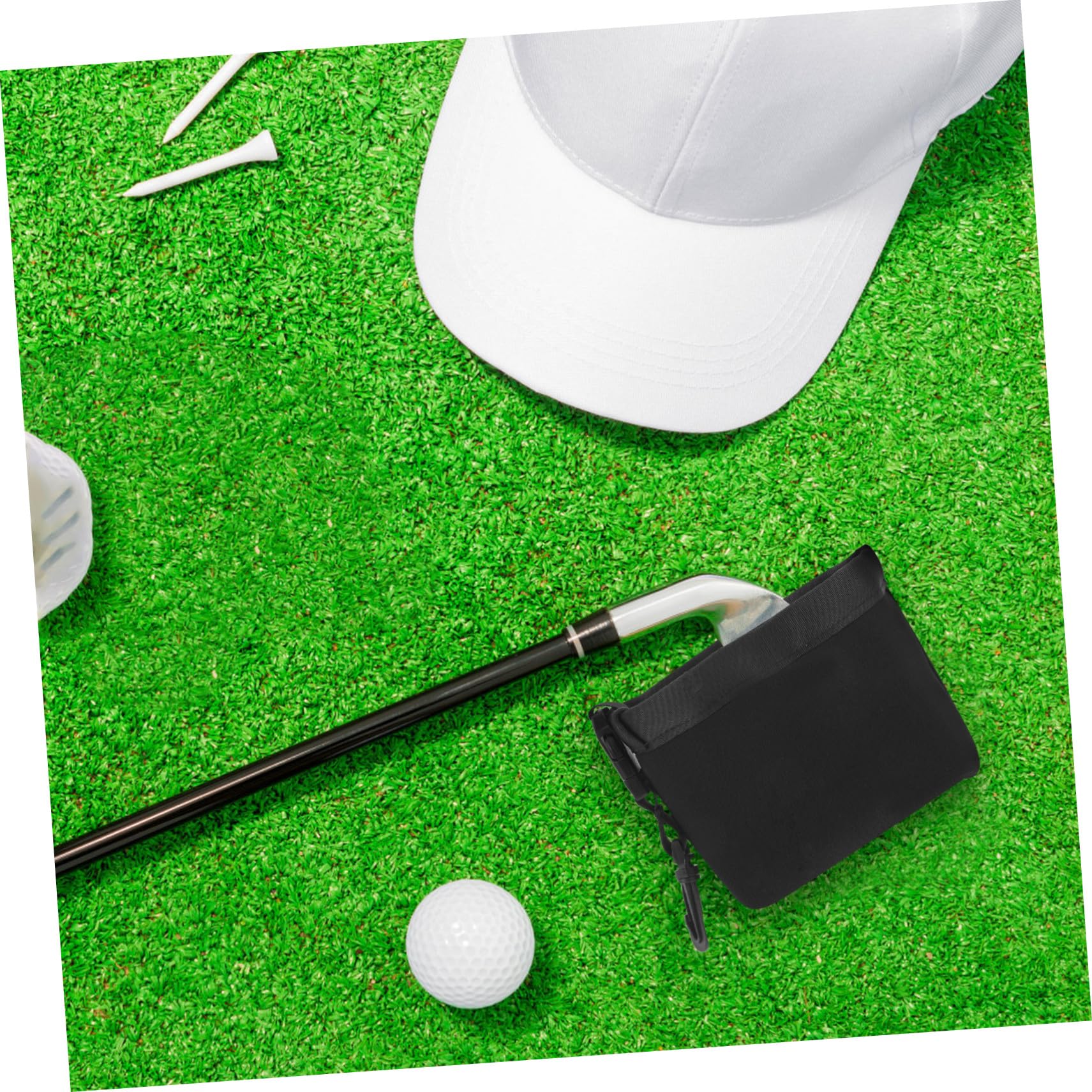 VICASKY 4 Stück wasserdichte Golfzubehör Tasche mit Golfball-reinigungsbeutel und Tee-Halter Robuste Kompakte Golfschläger-reinigungstasche für Golfer Vielseitige Leicht zu Reinigende