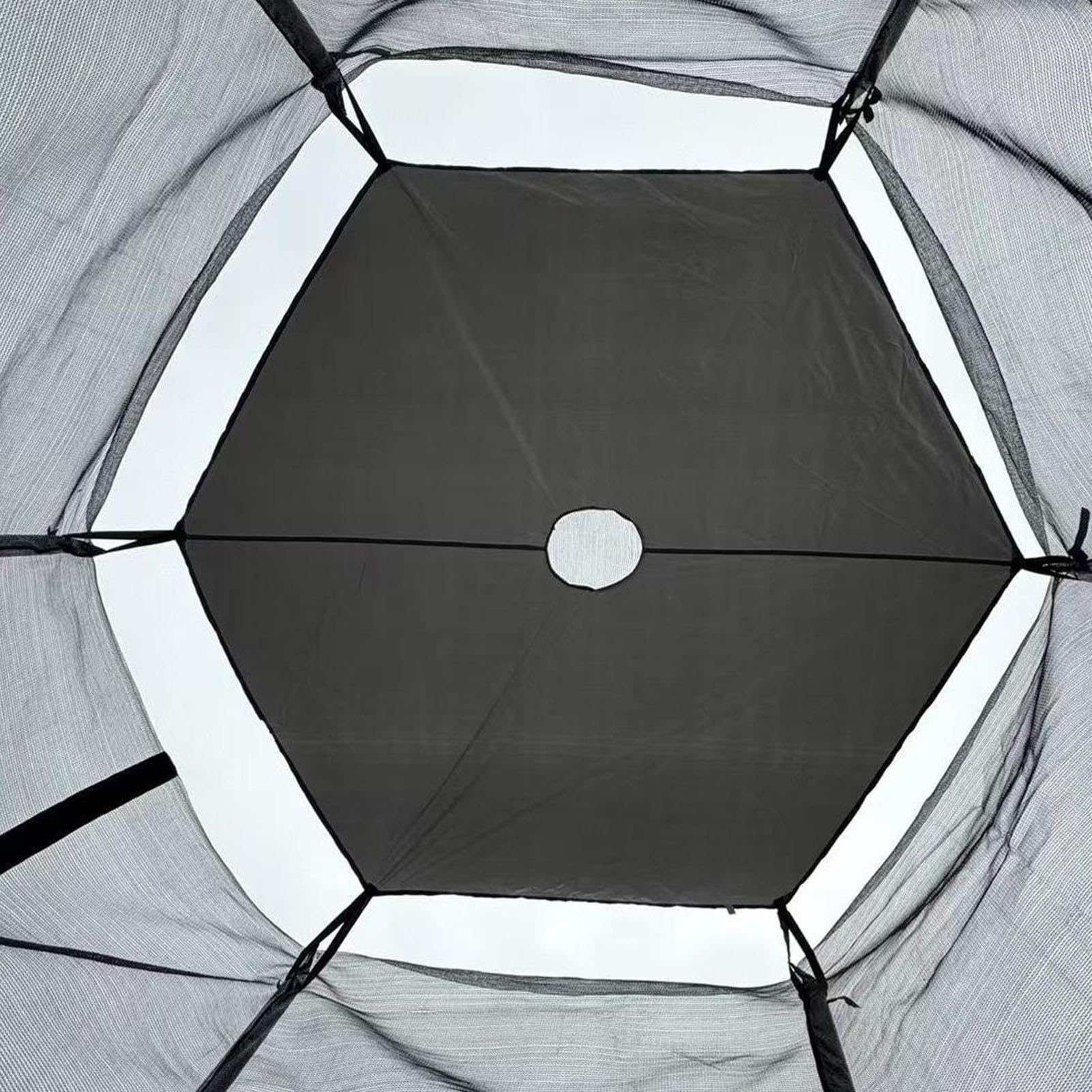 Trampolin Sonnendach für 6 Stangen: UV-Schutz & Regendach – wasserdichte Abdeckung für 6ft, 8ft, 10ft, 12ft, silberbeschichtete Trampolin-Plane gegen Laub & hitzen