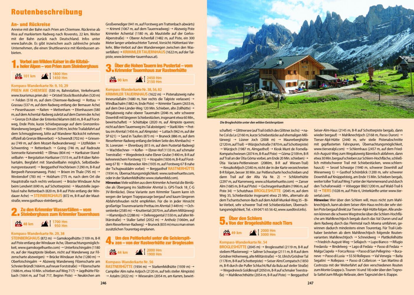 Bruckmann Mountainbikeführer: Alpencross mit dem Mountainbike. 23 Touren in den Ost- und Westalpen. Mit dem Touren-Baukastensystem, Detailkarten und GPS-Tracks zum Download
