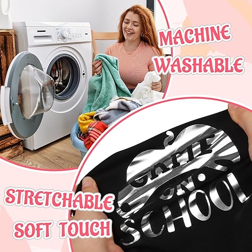 Miniatura 10 de AHIJOY Vinilo de transferencia de calor, color dorado champán, lámina metálica HTV de 12 x 5 pies, vinilo para planchar en camisetas, ropa, tela y