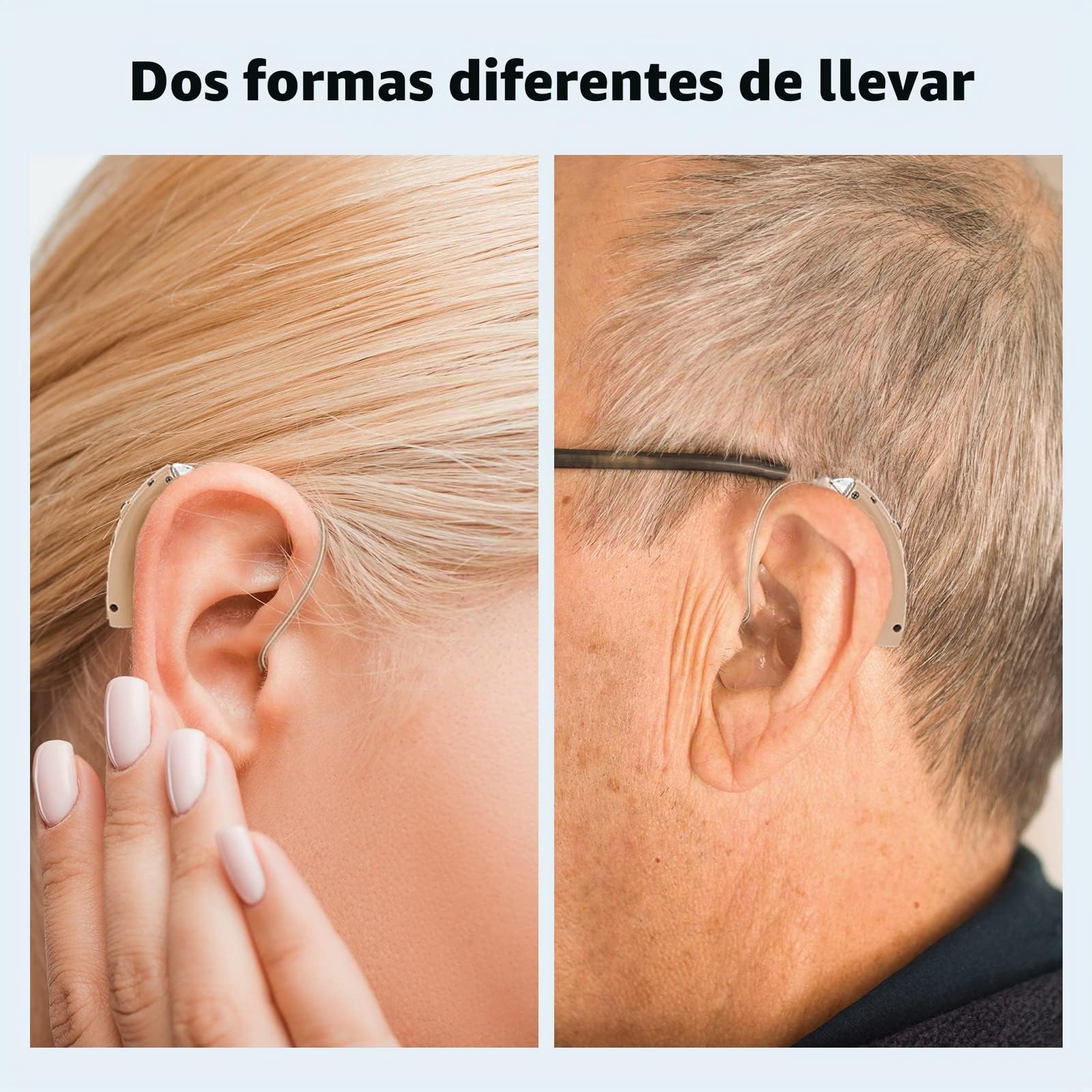 Auriculares amplificados amplificador recargable sonido claro reducción de ruido inteligente Abordar la pérdida auditiva Un buen ayudante para las personas mayores.