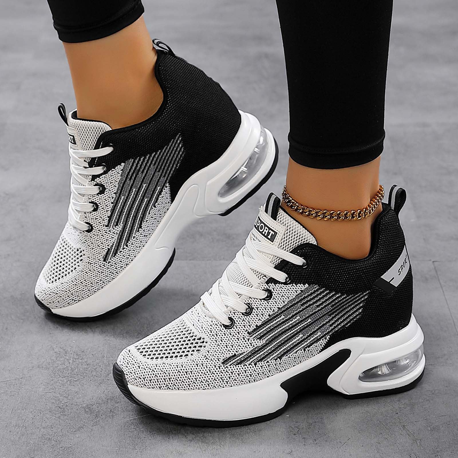 Zapatillas Deportivas Mujer Zapatillas Mujer Correr Casual Negras De Enfermera Womens Trainers Sapatilhas Zapatilla Deportiva Zapato Negro Sanitarias Deporte Zapatos Ortopédicos Plataforma Blancas 38