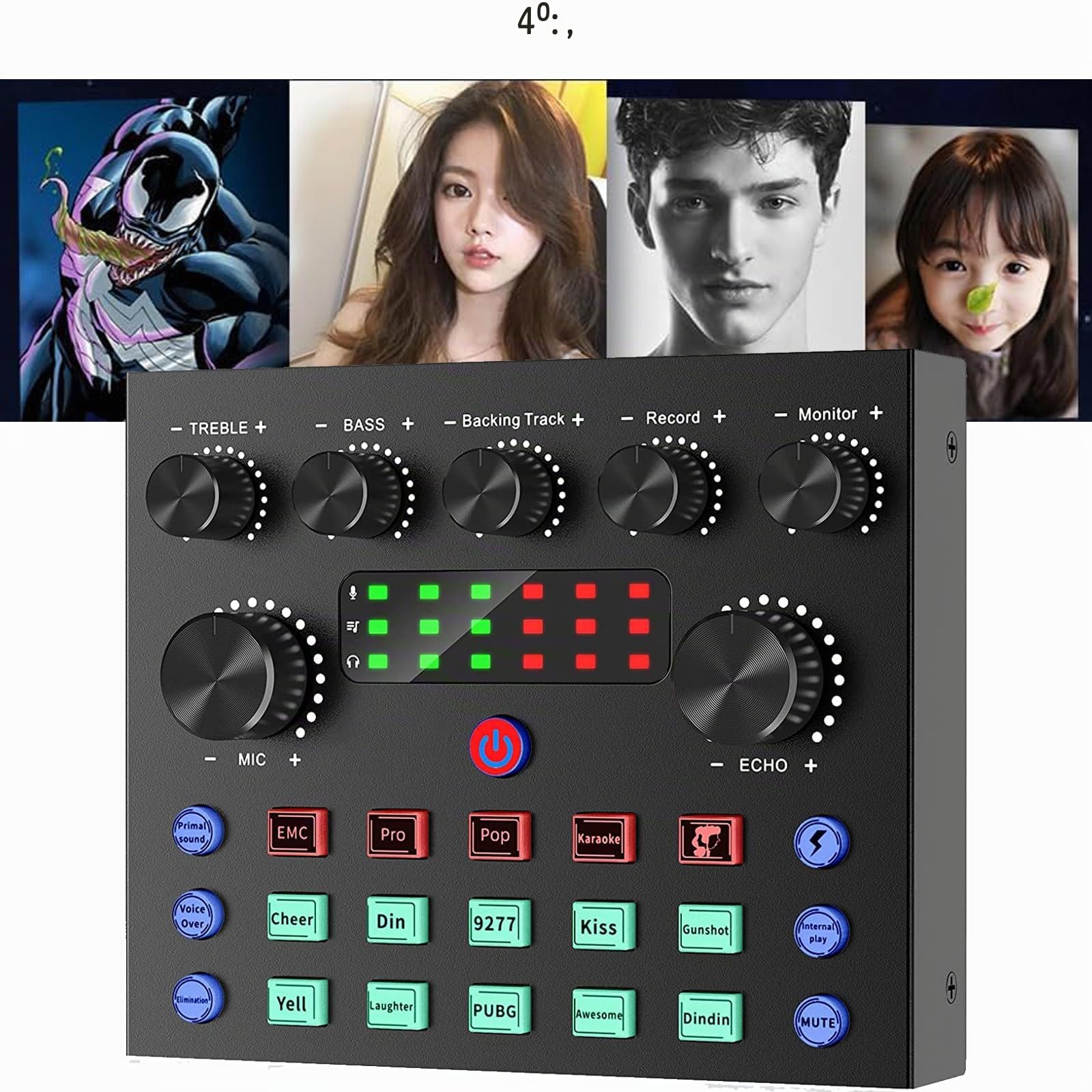 Paquete de Equipo de Podcast Microfono Pc Karaoke Sets De Dj Microfono Streaming, focombance Cambiador de Voz y micrófono de Condensador Set de micrófonos de Podcast para Gamers podcasting Streaming