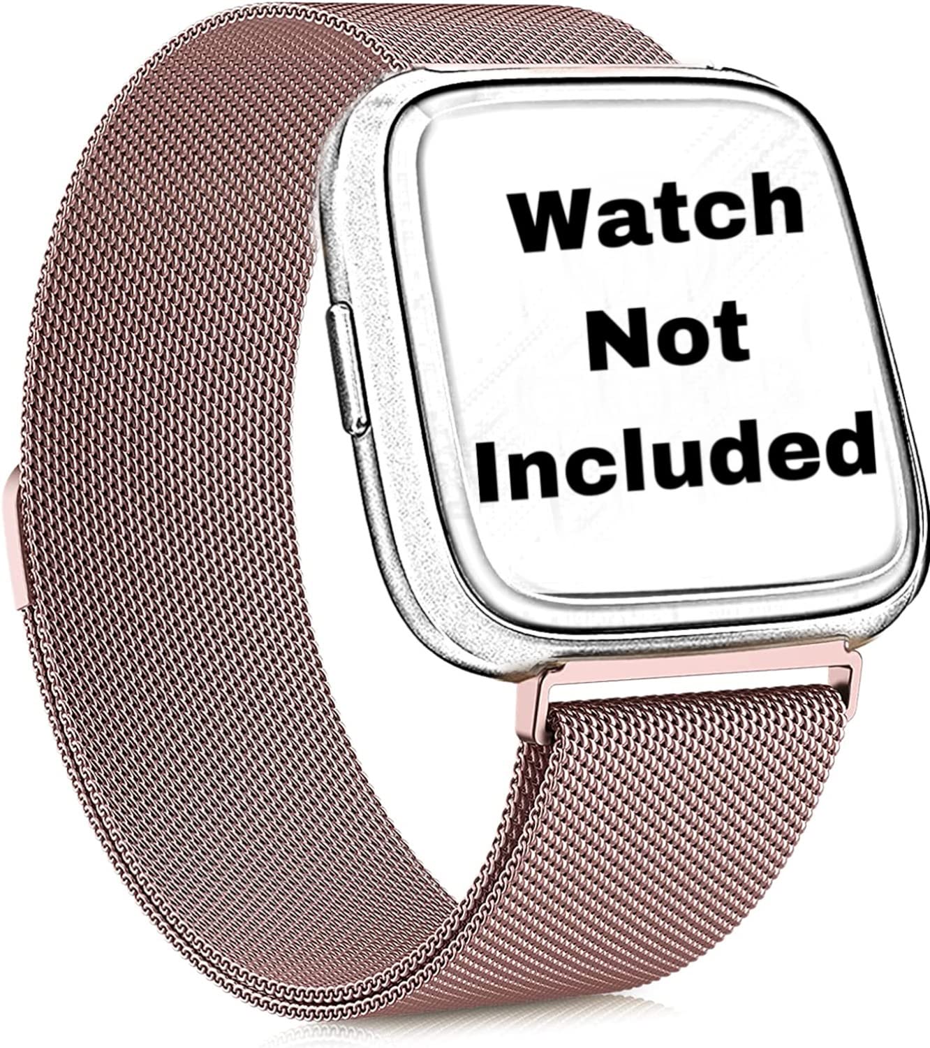 Meyaar Stainless Steel Strap for Fitbit Versa 1/Versa Lite/Versa 2/Versa SE Magnetic Adjustable Replacement Straps for Fitbit Versa 2 / Versa SE/Versa Lite/Versa (Watch Not Included) (Pink) (B0C2L9H1NW) Amazon Price History, Amazon Price Tracker