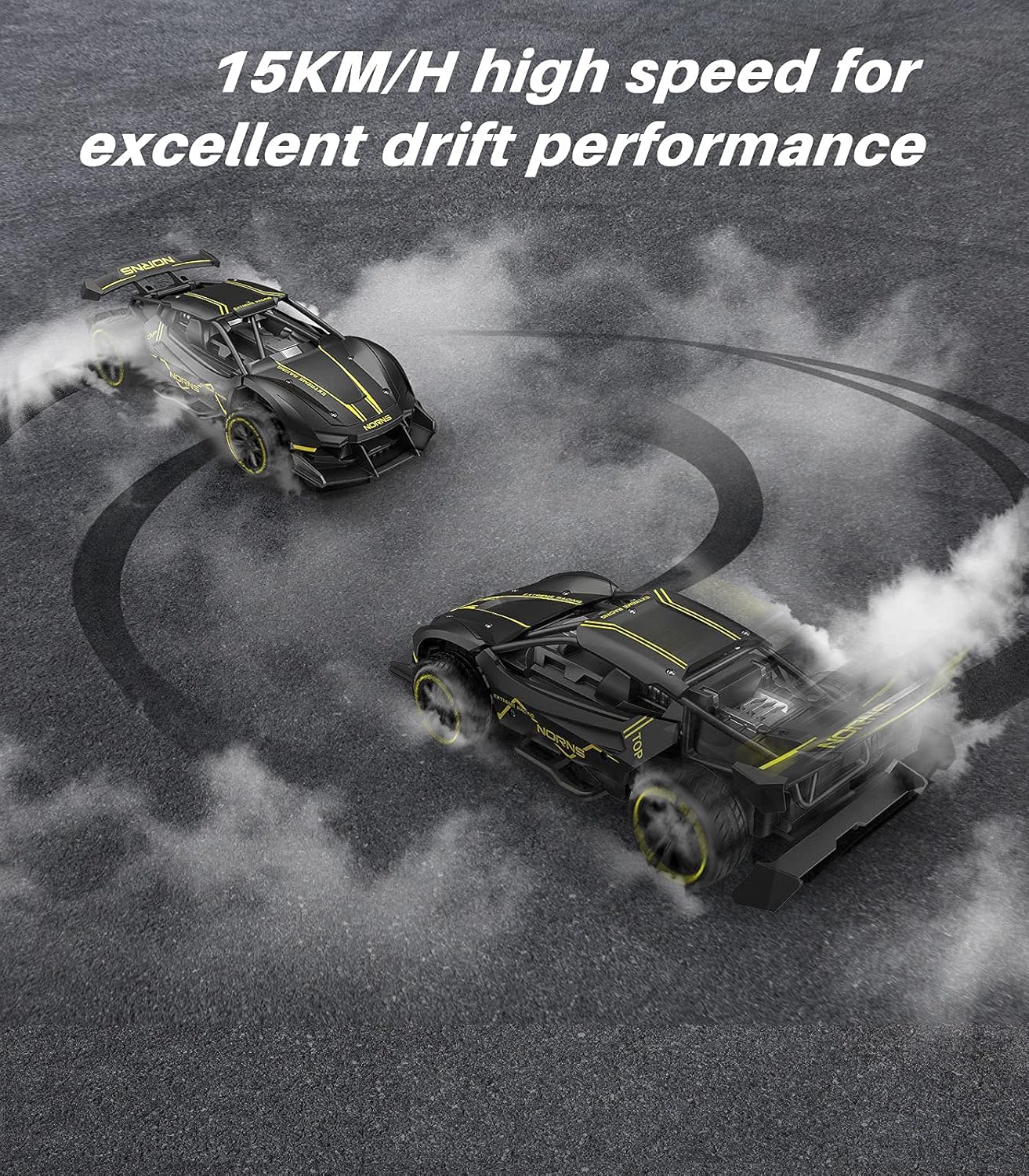 Dodoeleph Metal RC Cars, 10 mph RC Drift Car, 1:24 Diecast Remote Control Car, Electric Sport Racing Hobby Toy Car Model Vehicle for Boys Teens Adults Gift Black : Toys & Games