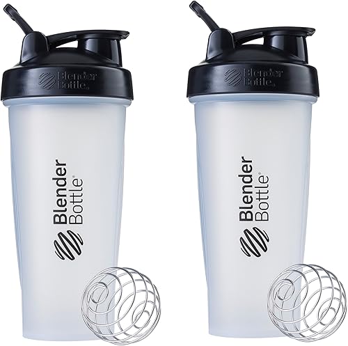 Paquete de 2 botellas mezcladoras clásicas Blender Bottle, con presilla en la parte superior, de 28 onzas (los colores pueden variar), 28 pz,