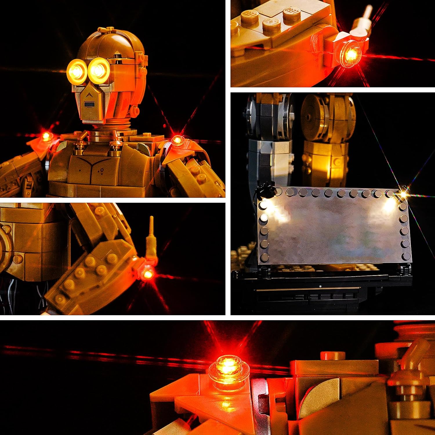 LED Lighting Compatible with Lego C-3PO 75398, Light Kit Compatible with Lego 75398, Giving Light to Model, NOT Included The Model Set