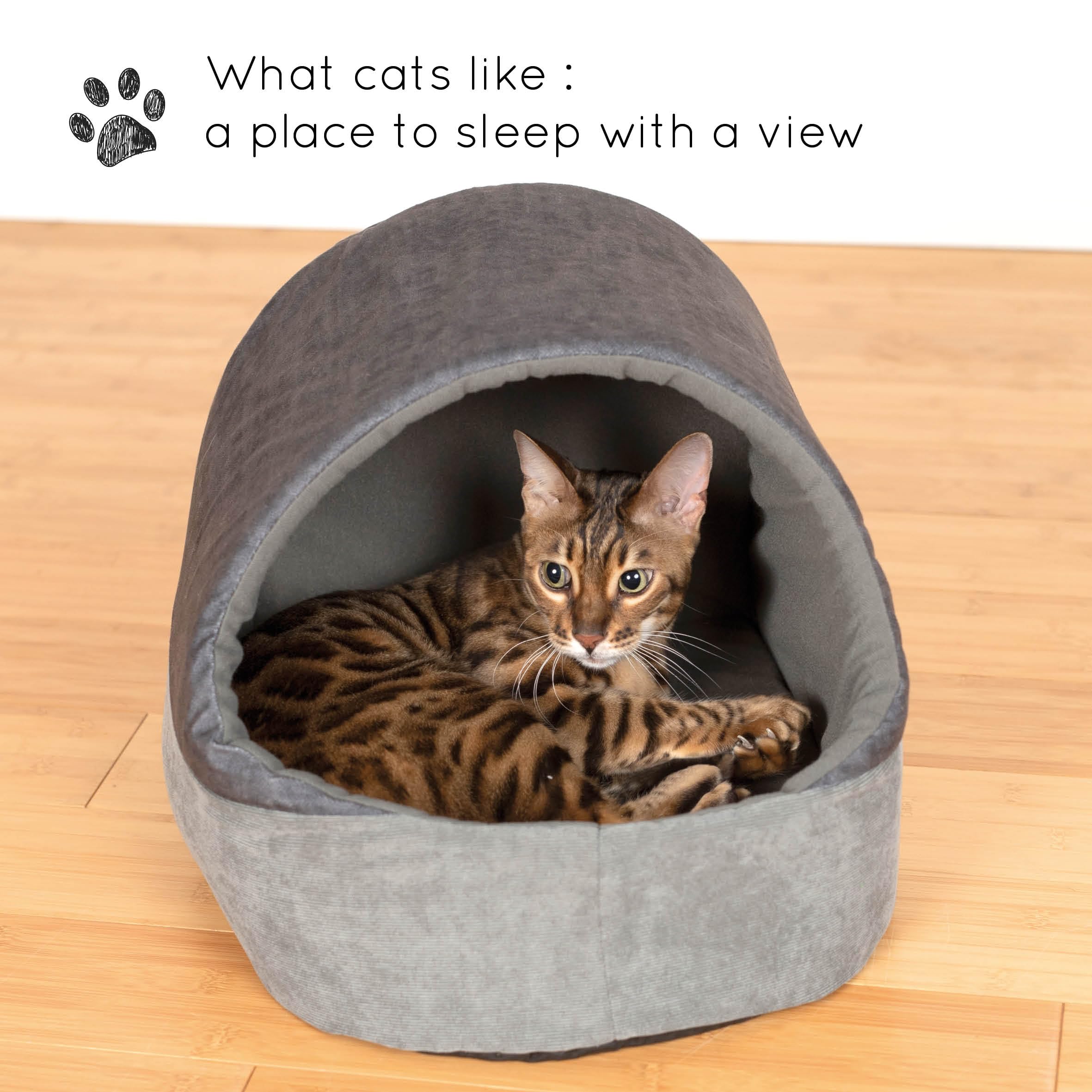 KaraLuna Kattenbed Kattengrot voor op de plank I Knus & Knuffelig I Vier kleuren beschikbaar (Donkerrood