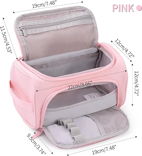 Vista 23 de HVOMO Estuche de gran capacidad para lápices, bolsa de almacenamiento de gran tamaño, estuche para rotuladores, estuche de viaje, bolsa de Verde