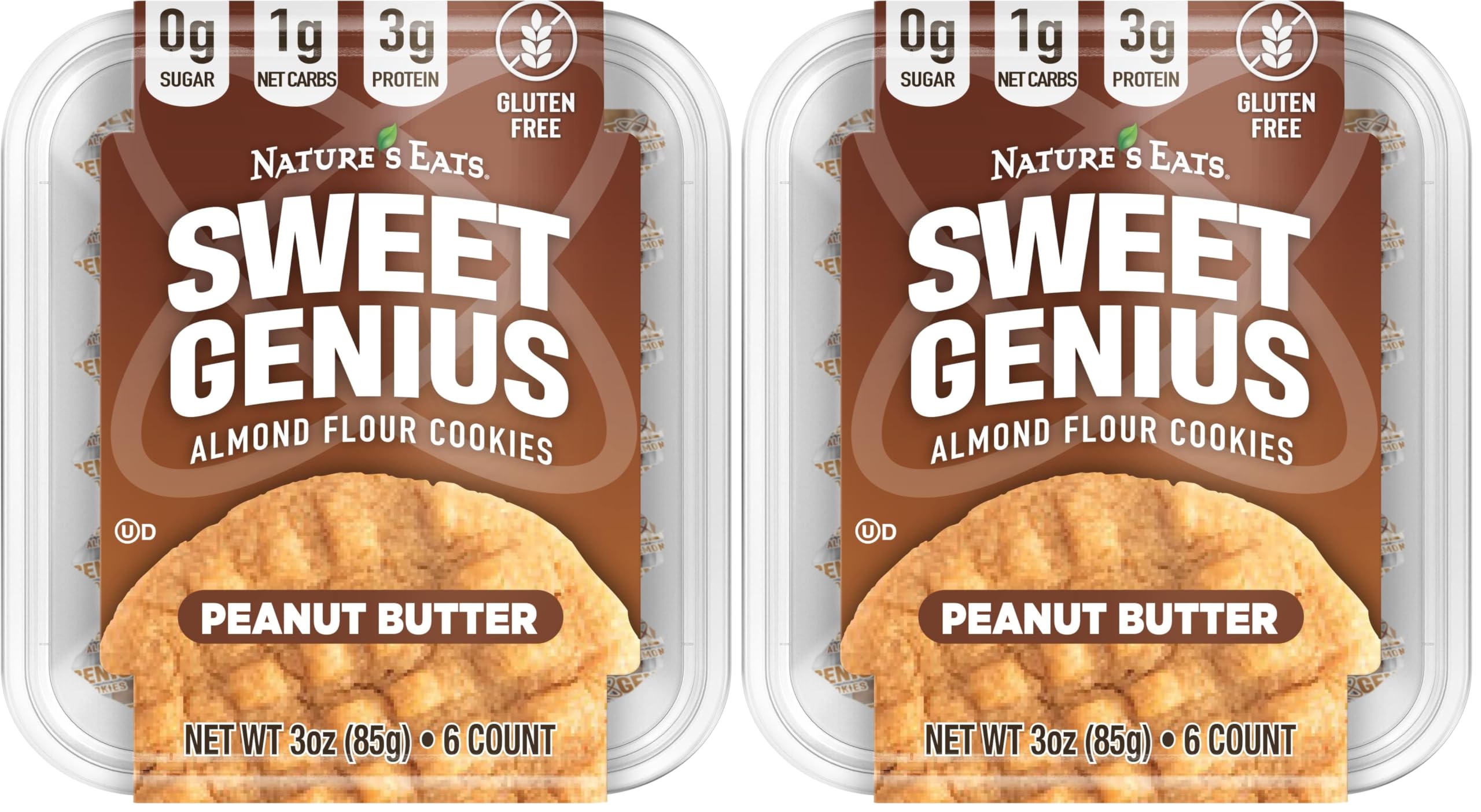 Almond Flour Cookies Peanut Butter, 6 Count (Pack of 2)