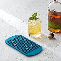 Vista 4 de Houdini Bandeja de cubitos de hielo triturado, produce 160 mini cubos, color azul