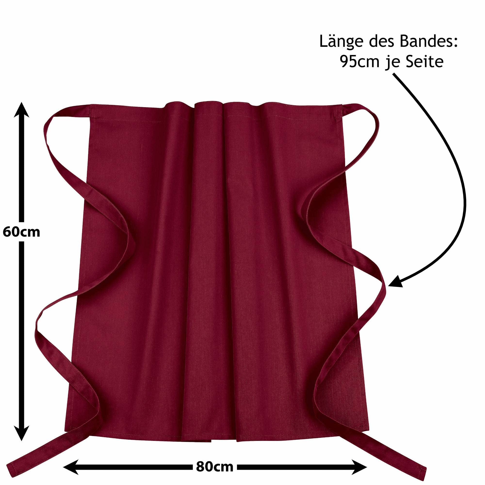 DESERMO Fartuch kuchenny klasy premium 60 x 80 cm (dł. x szer.) dla mężczyzn i kobiet, fartuch kuchenny z mieszanki bawełny, duży wybór kolorów