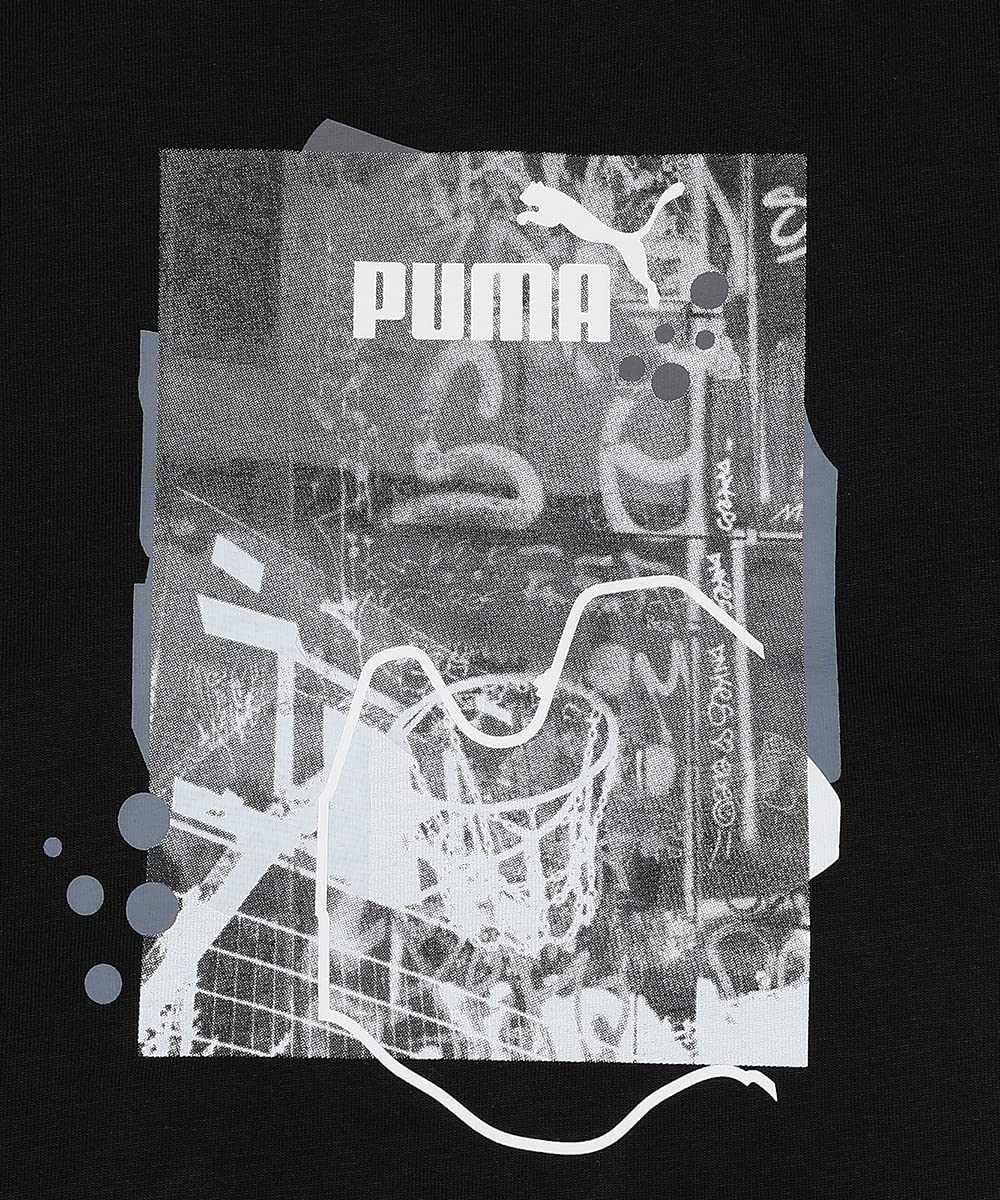 PUMA Camiseta de Manga Corta Niño Essentials+ Street Art GRAP Negro