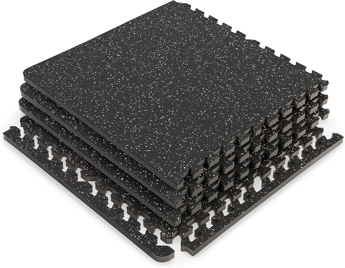 Interlocking Dual Density Rubber Top EVA Foam Home Gym Floor Mat for Exercise Equipment & Accessories MAT-40