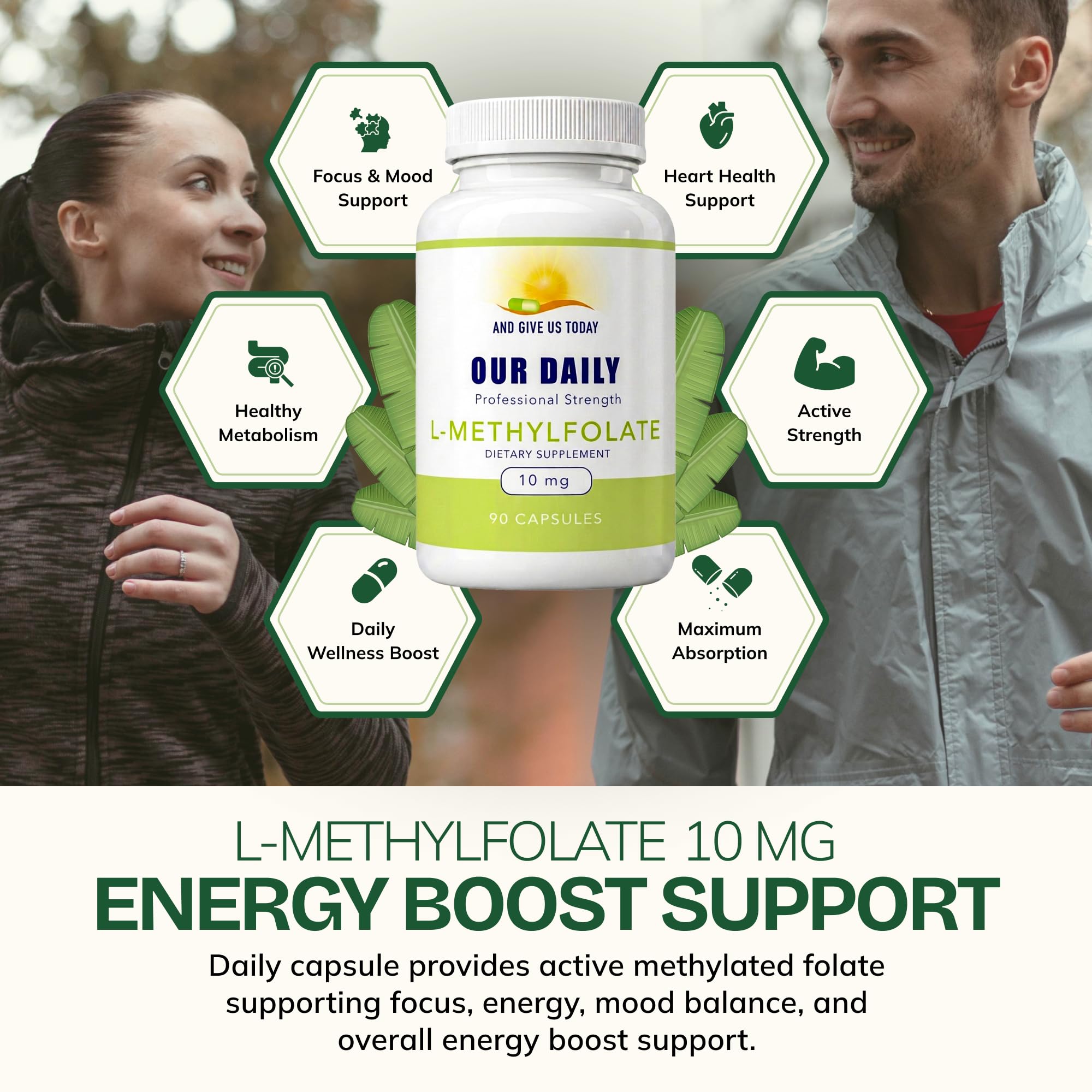 Our Daily Vites L-Methylfolate 10 mg Maximum Strength Active Folate, 5-MTHF, Filler Free, Gluten Free, Non-GMO, Vegetarian Capsules 90 Count (3 Month Supply) (90) — Amazon image 4
