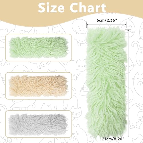 Miniatura 4 de Paquete de 3 juguetes de hierba gatera, suaves y duraderos, juguetes de hierba gatera con sonido arrugado, juguete interactivo para gatos para