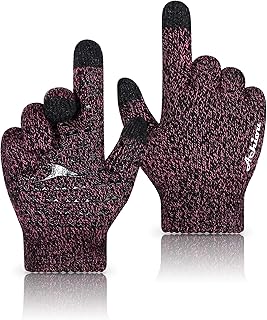 Achiou Winter Knit Gloves Thicken Warm Touchscreen Thermal Soft Lining Texting Generation â…¡ Upgraded