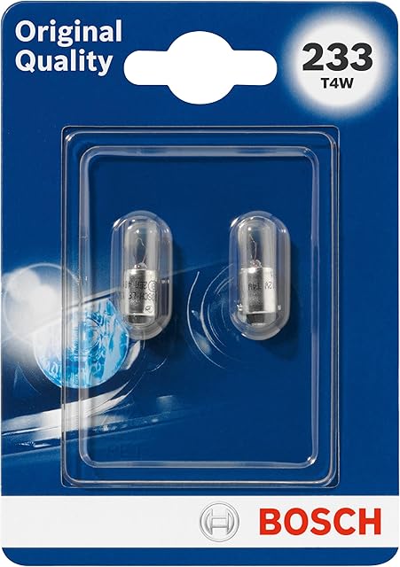 Bosch 233 (T4W) Original equipment car light bulbs - 12 V 4 W BA9s - 2 bulbs