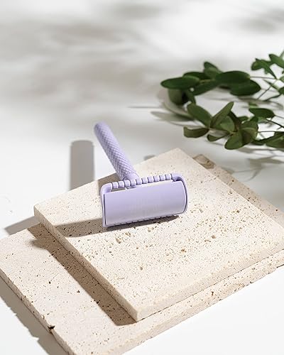 Miniatura 3 de Jungle Culture Maquinilla de afeitar de seguridad de doble borde para mujer  Incluye 10 cuchillas de afeitar de seguridad de doble borde y bolsa de