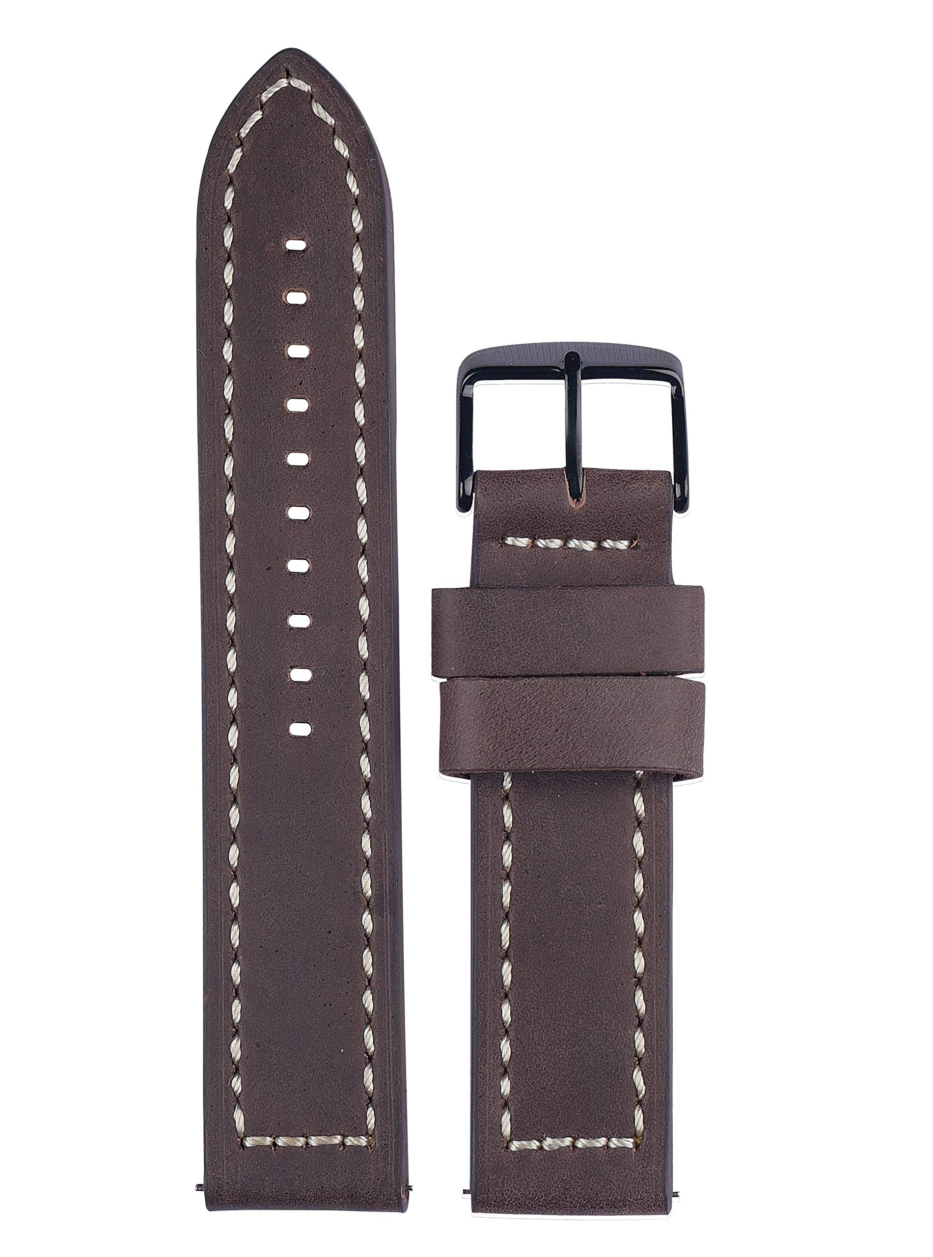 EXOR JASPER O BROWN Colour Leather Watch Strap With CUT EDGE finish of 22 MM quick realese band for Men (B08P7DT4MT) Amazon Price History, Amazon Price Tracker