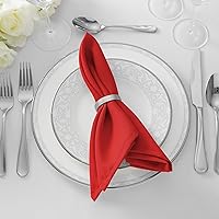 Vista 5 de Lann de Linens – 1 Docena de 20 en. Gamuza Cena Servilletas W/Hemmed bordes – varios colores disponibles