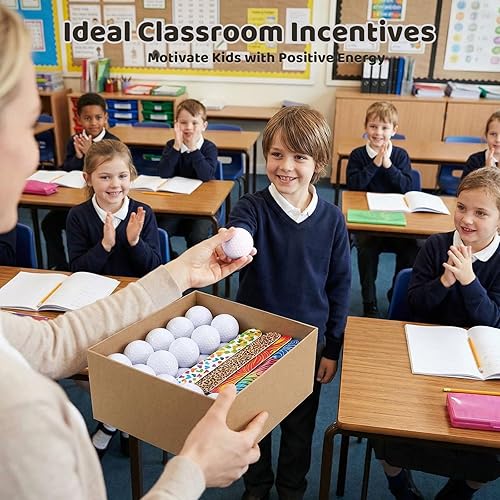 Miniatura 5 de LovesTown 24 pelotas de golf antiestrés, pelotas de práctica de espuma, decoraciones de fiesta, bolas blancas para apretar, para niños, recuerdos de