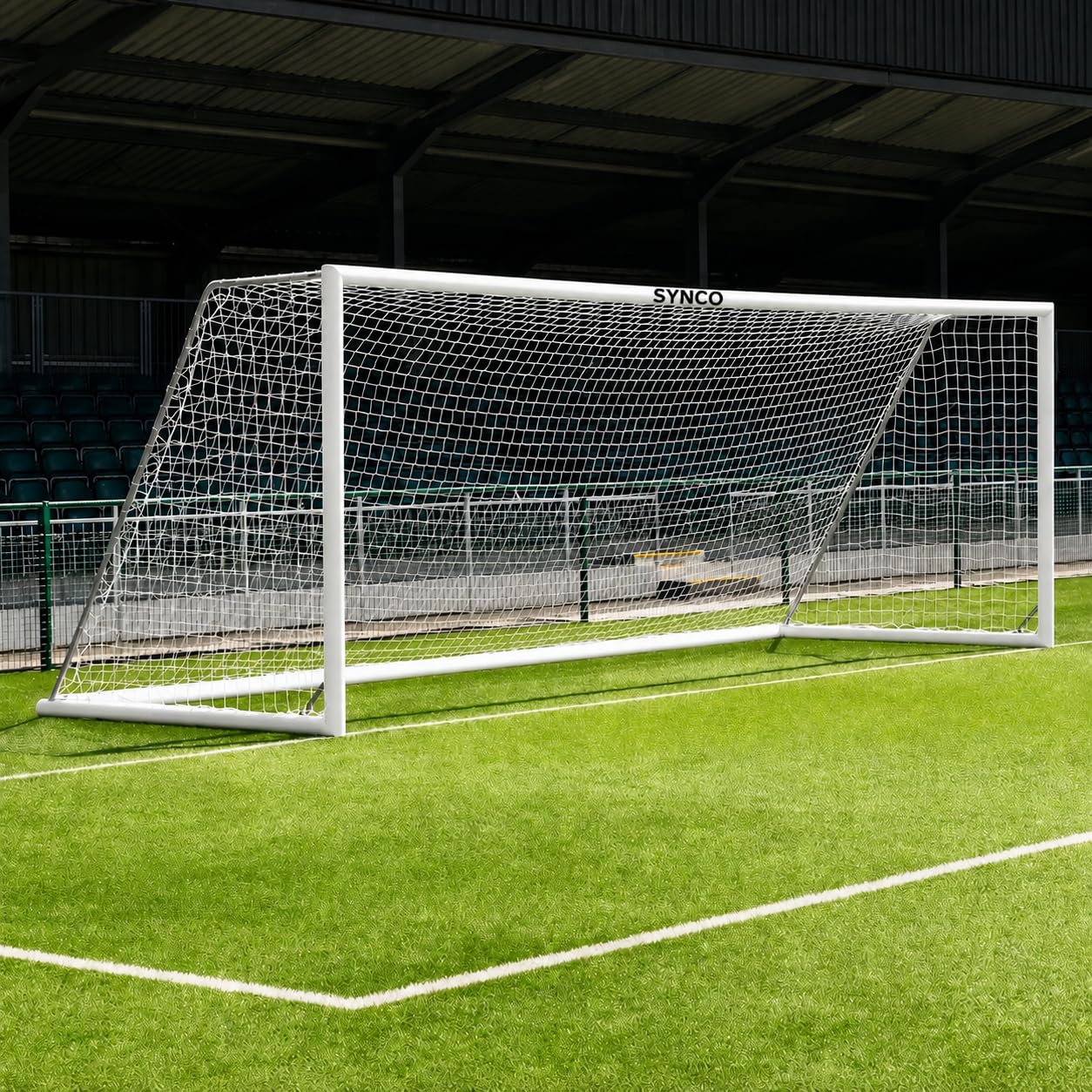 Synco Football Goal Net – Heavy Duty, UV-Resistant, 2.5 mm Thick, Machine-Knitted for Training & Matches 24 x 8 inch (White)-picture-26