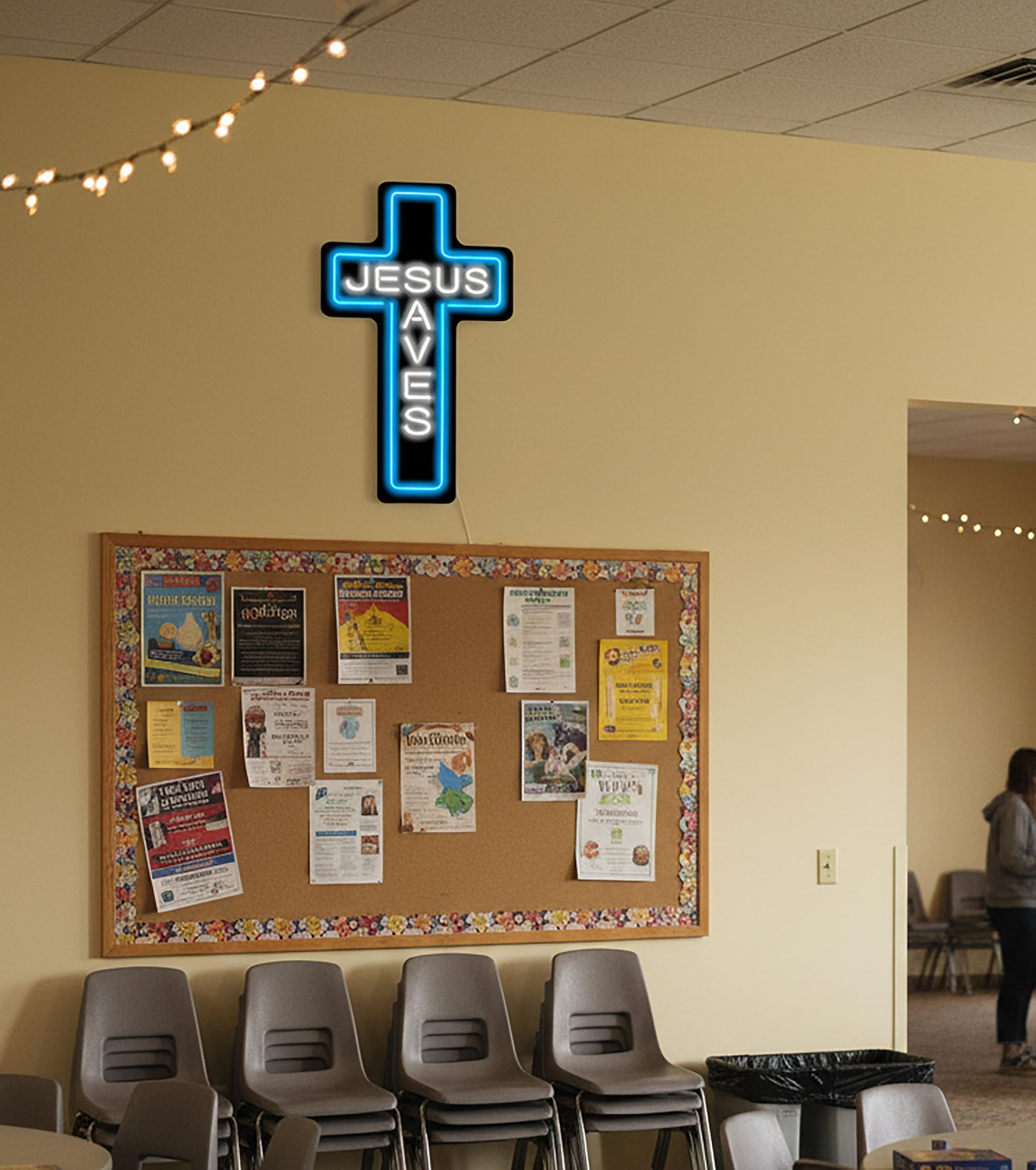 Jesus Saves Neon Sign - Large Size - 22