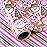 WRAPAHOLIC Reversible Gingerbread Christmas Wrapping Paper - Mini Roll - 17 Inch x 33 Feet - Pink Purple Stripes and Gingerbread Wrapping Paper for Xmas Holiday, Party Celebration