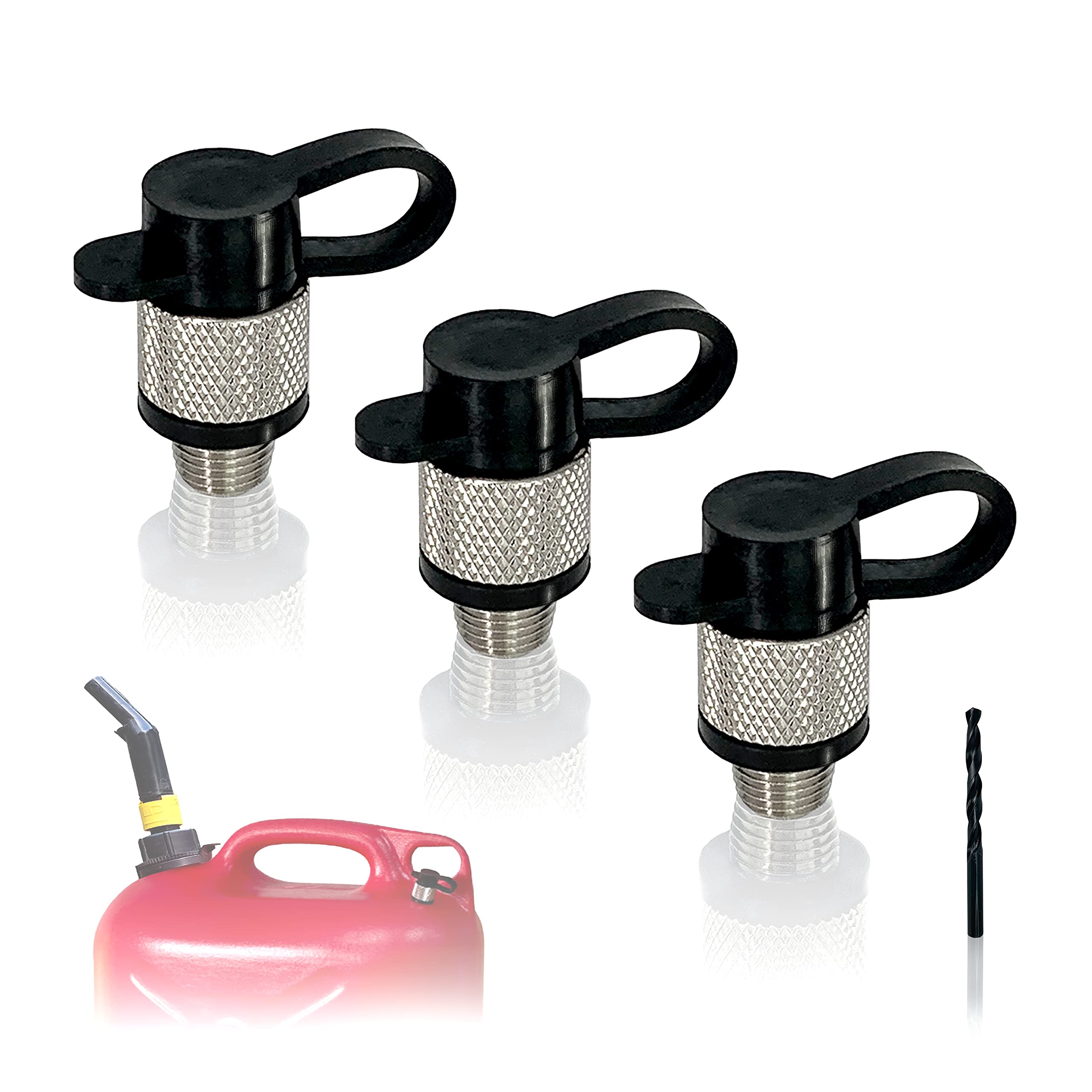 ZOOYL Gas Can Vent Caps Retrofit Kit 3 Packs, Enhances Flow for Faster