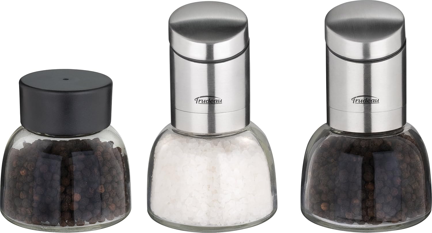 Trudeau Cassia Pepper and Salt Mill with Pepper Bottle