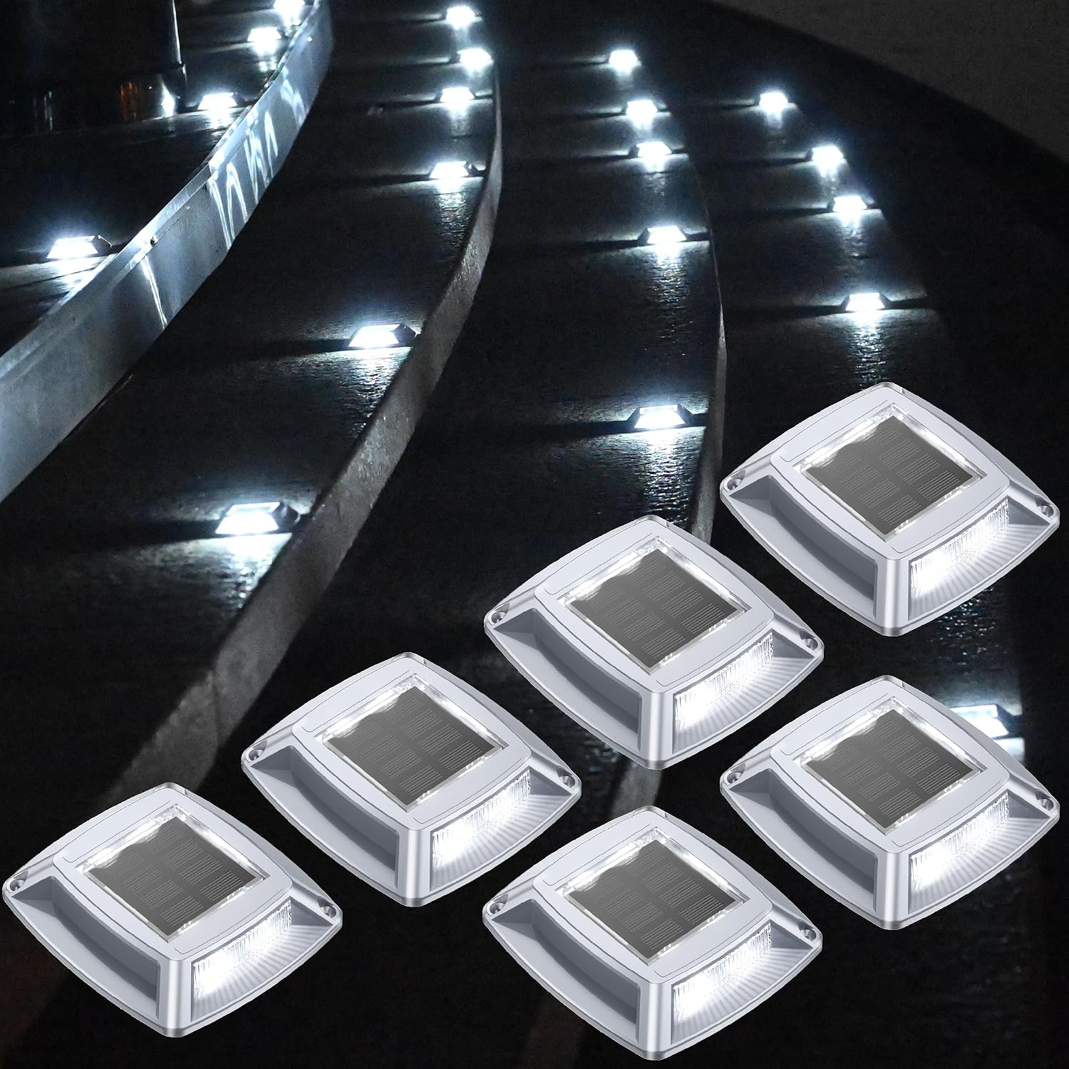 Lumière Solaire Extérieur IP68 - 6 Spots 24LM