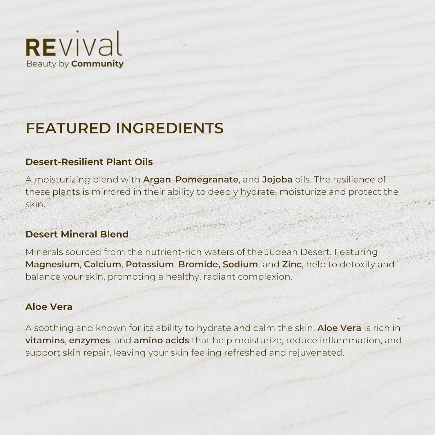 REvival Smoothing Body Milk With Deadsea Minerals & Jojoba Oil - Enriched with Desert Oils | Moisturizing & Smoothing - 250 ml - Image 3