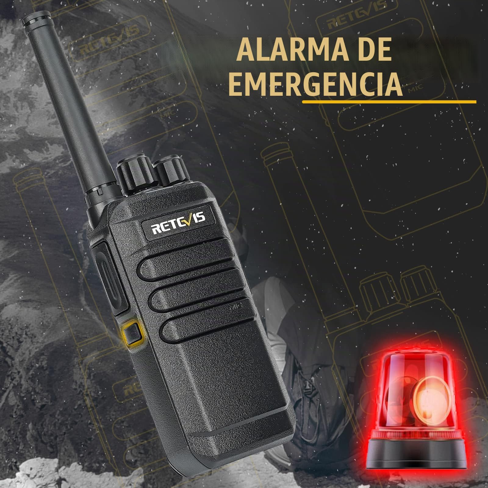 Retevis RT40 Digital DMR Walkie Talkie, PMR446 Radio Bidireccional Sin Licencia, 2000 mAh, VOX, 48 Canales Digital/Analógico Walkie Talkie para la Familia, Viajes (Negro, 1Pcs)