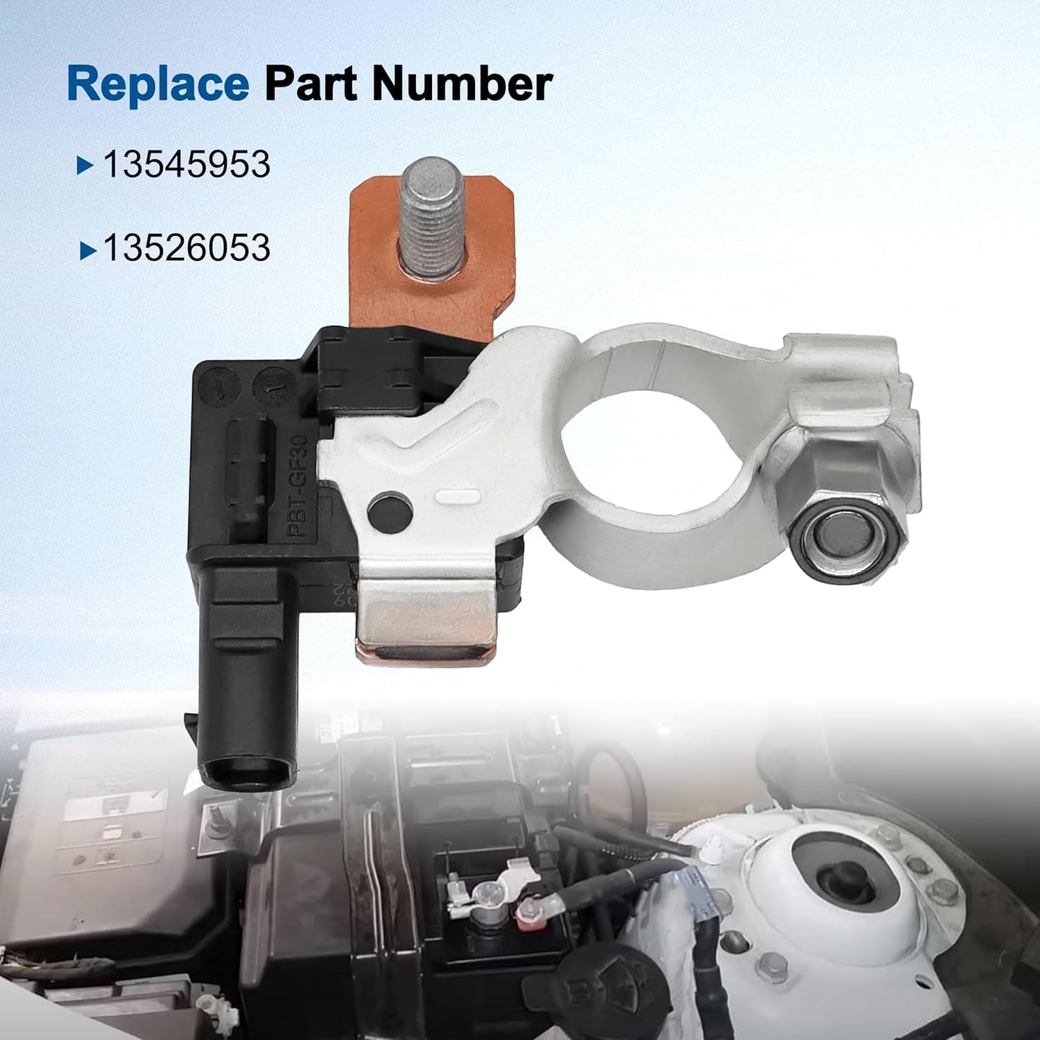 Battery Sensor - Battery Monitor Module Fit for 2018-2019 Buick Regal CTS Chevrolet Equinox GMC Terrain,for 2018 Cadillac ATS,for 2019 Silverdo 1500 Sierra 1500 Replace 13545953