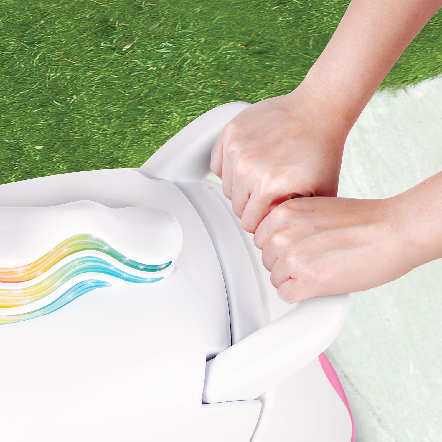 Grow'n Up My Unicorn Coupe, Safe Sturdy Body, 360-degree Spinning Wheels, Doors Lock and roof Handle, Storage Tray, Ages 1.5+