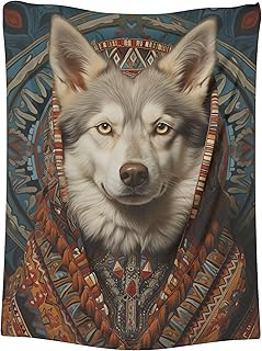 CAPITUNEISKINEPA Husky Jack Dog Blanket Gifts Light Blanket Small Blankets 30