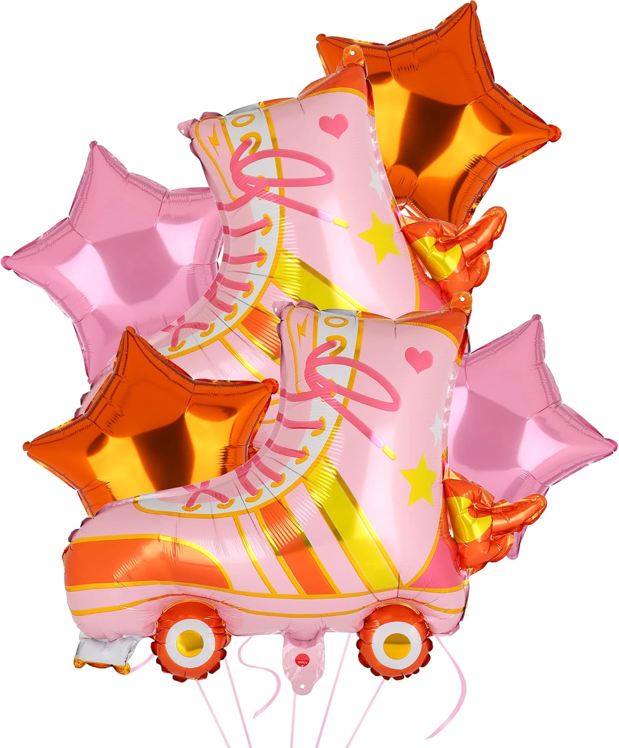 Pink Rocket Roller Skate Balloons 80s 90s Retro Theme Hip