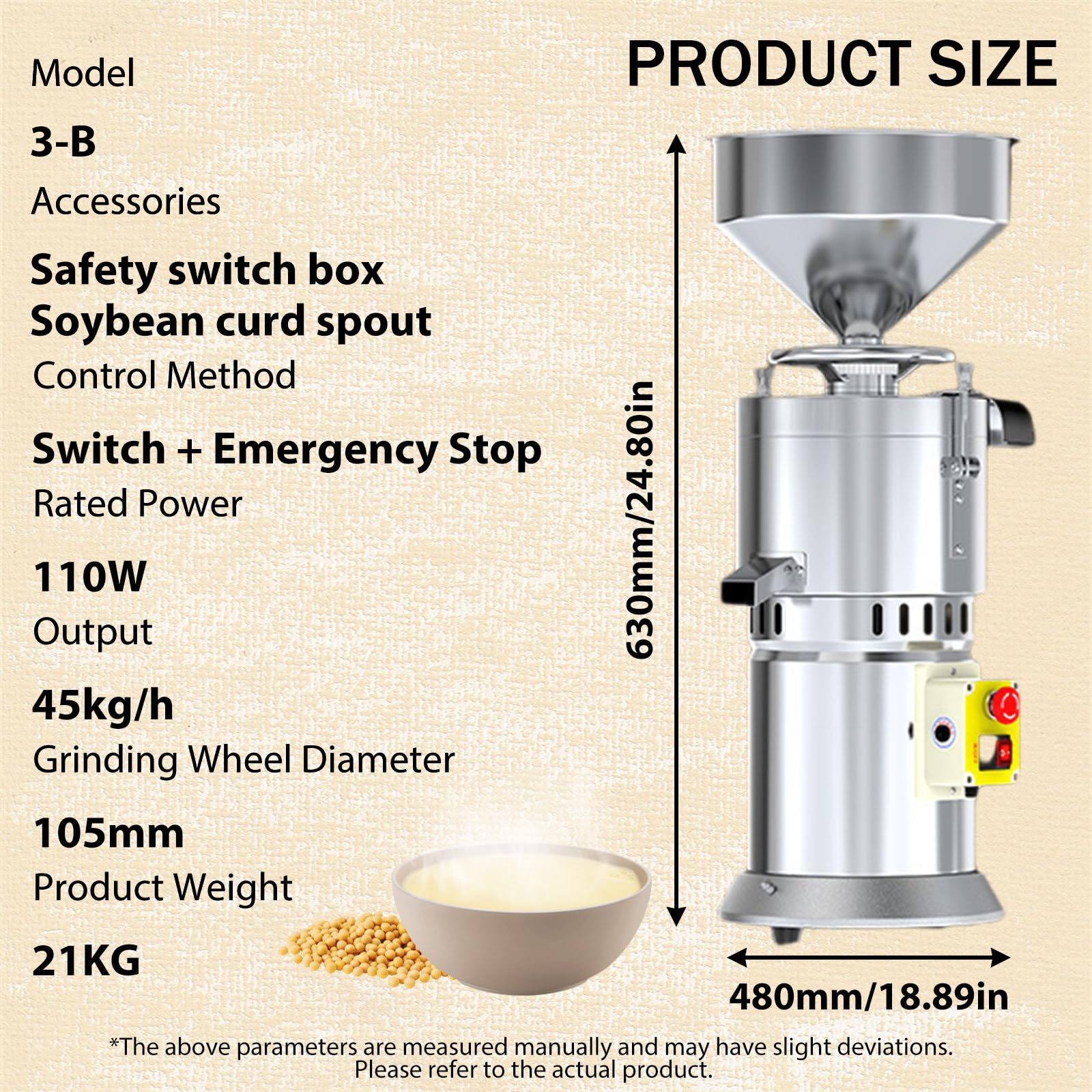 Moulin à Beurre De CacahuèTe Multifonction, Fabricant De Beurre De CacahuèTe, Silencieux Et Facile à Nettoyer, pour Lait De Soja, PâTe De SéSame, Amandes, Broyeur éLectrique 3-B