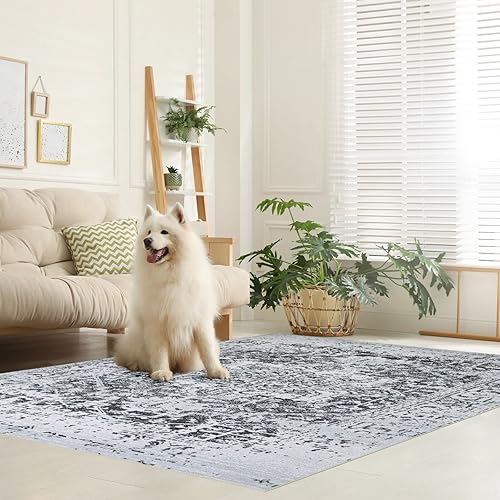 Miniatura 82 de Alfombra lavable a máquina con parte trasera antideslizante y resistente a las manchas, respetuosa con el medio ambiente, apta para familias y