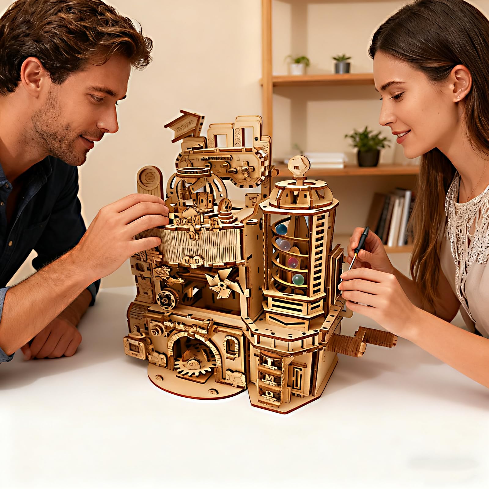 3D-Holzpuzzles für Erwachsene, Holzmodellbausatz, Bastelsets, Maschinenbau, Bauspielzeug zum Bauen für Jugendliche ab 14 Jahren