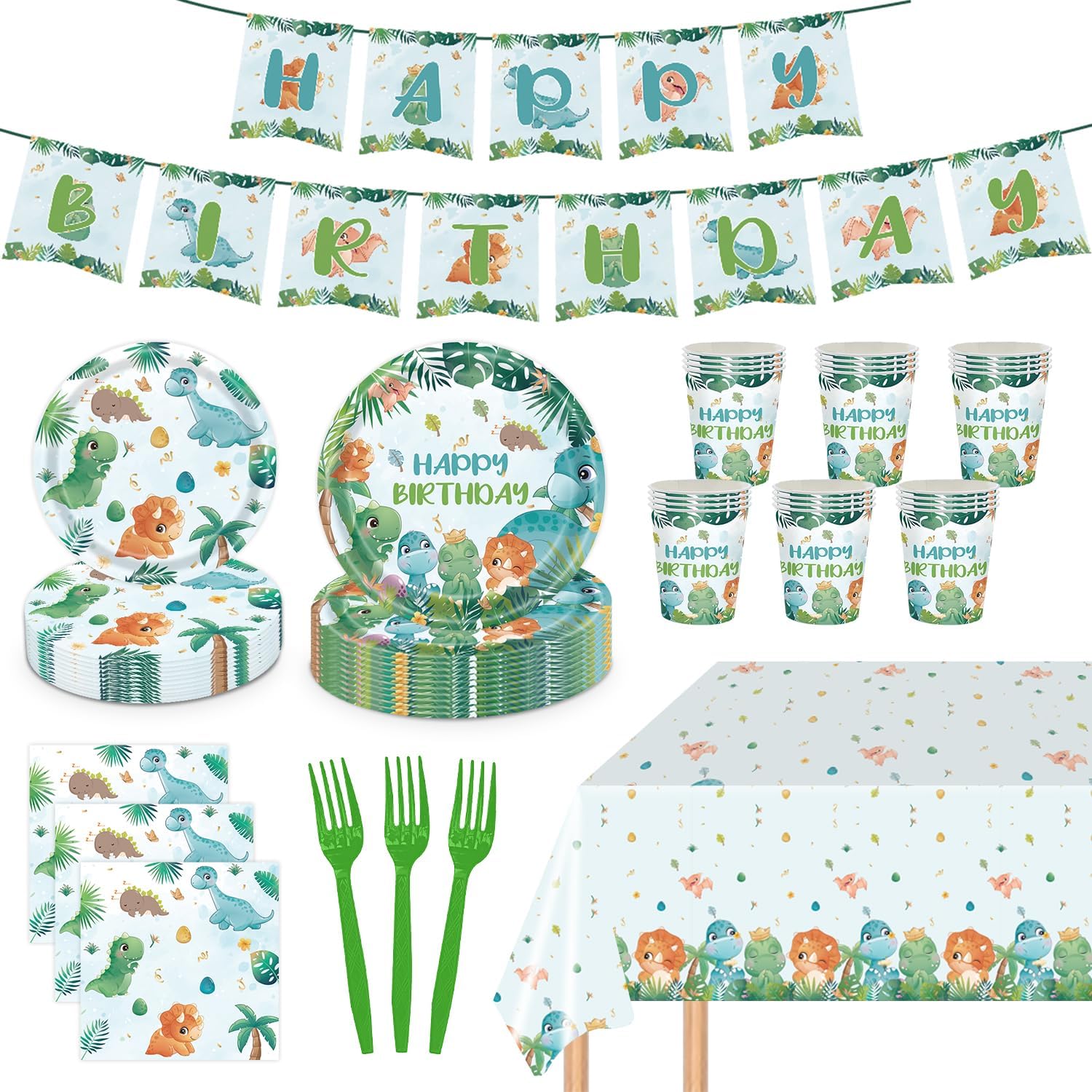 122 Pcs Dinosaur Party Supplies Dinosaur Theme Birthday