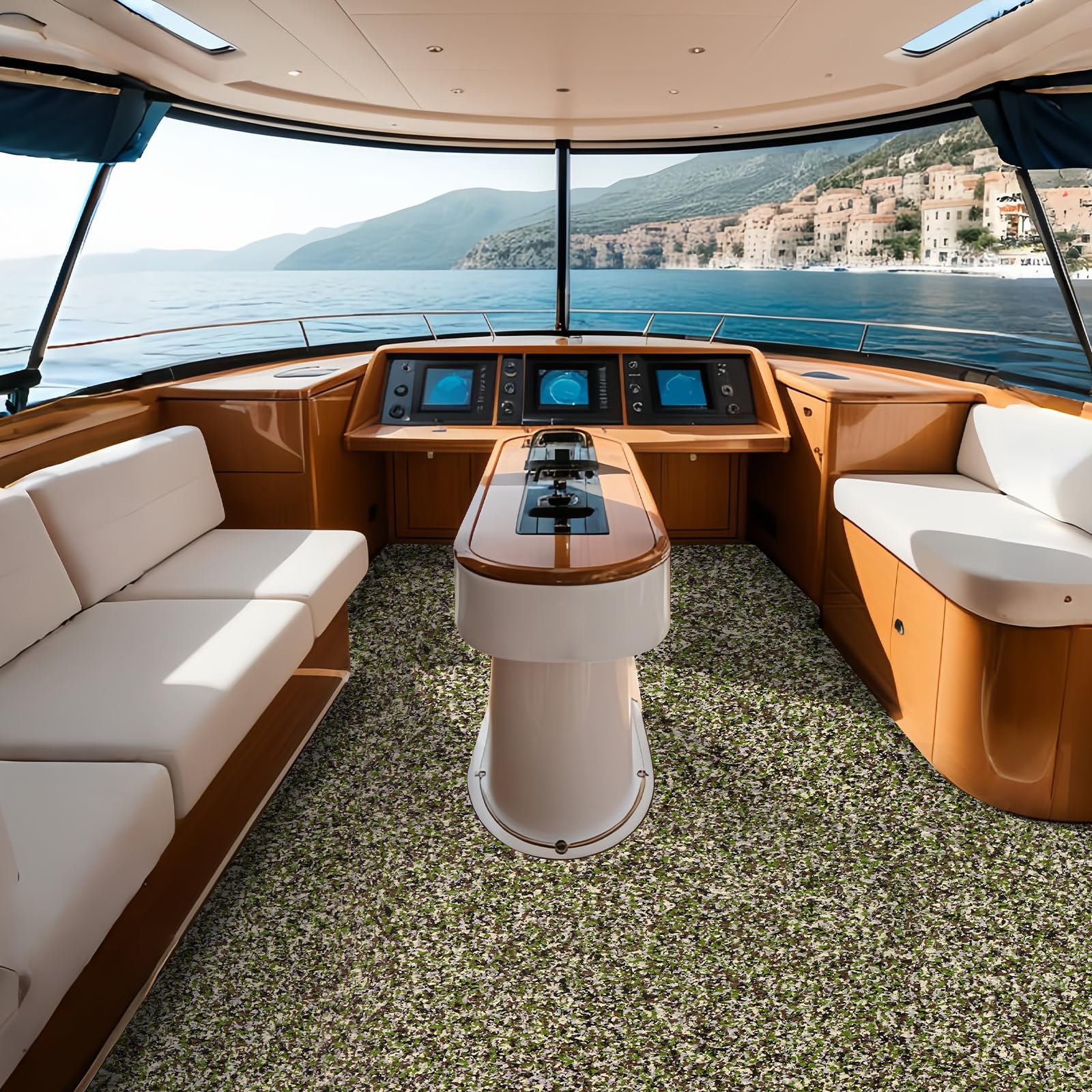 VEVOR Revêtement de sol pour bateau en mousse EVA 2400 x 900 mm plancher de revêtement de sol autocollant antidérapant, 21 600 cm², tapis marin pour bateaux, yachts, pontons, terrasses de kayak